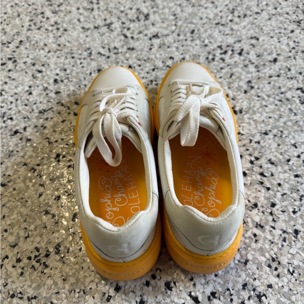 Cole Haan White and Yellow Athletic Shoes